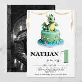 *~* LEEFTIJD 1 Baby Dragon Foto AP88 Verjaardagsfe Kaart (Voorkant / Achterkant)