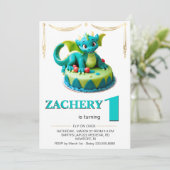 *~* LEEFTIJD 1 Dragon Baby Foto AP88 Verjaardagsfe Kaart (Staand voorkant)