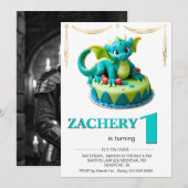 *~* LEEFTIJD 1 Dragon Baby Foto AP88 Verjaardagsfe Kaart (Voorkant / Achterkant)