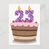 Leeftijd 23 op de Birthday Cake Briefkaart (Voorkant)