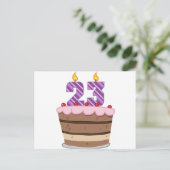 Leeftijd 23 op de Birthday Cake Briefkaart (Staand voorkant)