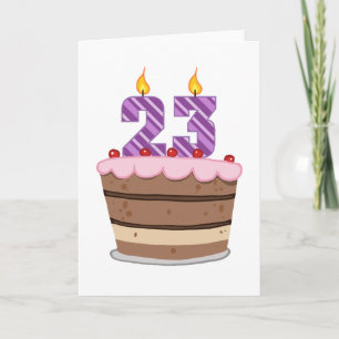 Leeftijd 23 op de Birthday Cake Kaart