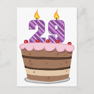 Leeftijd 29 op de Birthday Cake Briefkaart