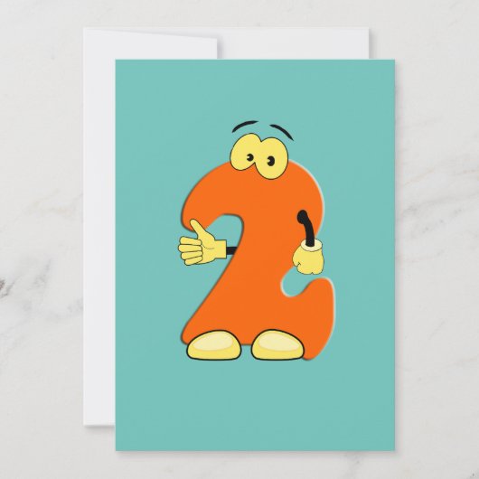 LEEFTIJD 2 2E GRAPPIGE VERJAARDAGSFEEST OP MAAT UI KAART (Voorkant)