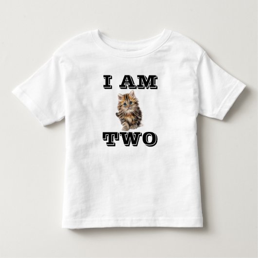 LEEFTIJD 2 (TWEE) KATTENKITTEN KINDER T-SHIRTS (Voorkant)