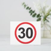 Leeftijd 30 briefkaart (Staand voorkant)