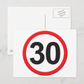 Leeftijd 30 briefkaart (Voorkant / Achterkant)