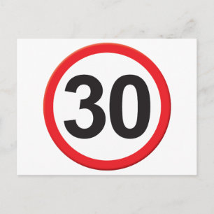Leeftijd 30 briefkaart