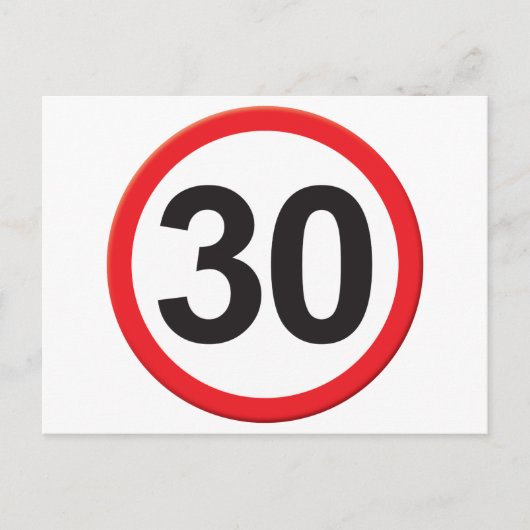 Leeftijd 30 briefkaart (Voorkant)