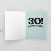 LEEFTIJD 30 FUNNY BIRTHDAY KAART (Binnen)