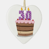 Leeftijd 30 op de Birthday Cake Keramisch Ornament (Rechts)