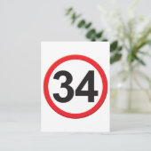 Leeftijd 34 briefkaart (Staand voorkant)
