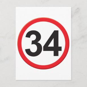 Leeftijd 34 briefkaart