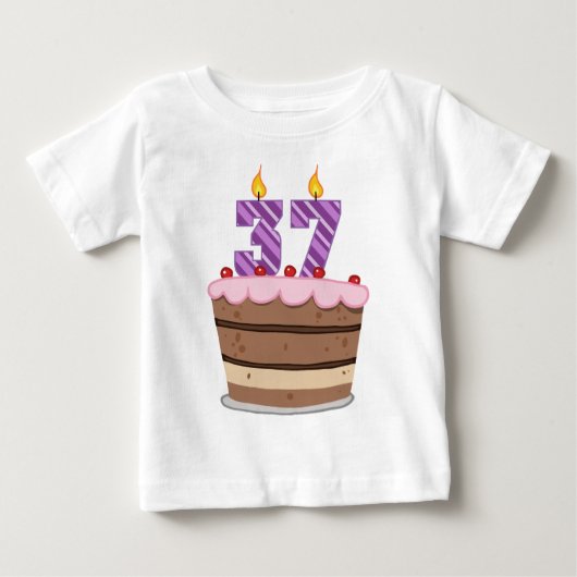 Leeftijd 37 op de Birthday Cake (Voorkant)