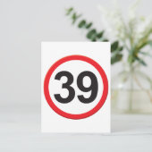 Leeftijd 39 briefkaart (Staand voorkant)
