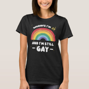Leeftijd 39 Jaar Oud LGBT Regenboog Geboorte Nog G T-shirt