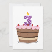 Leeftijd 3: Birthday Cake Kaart (Voorkant)