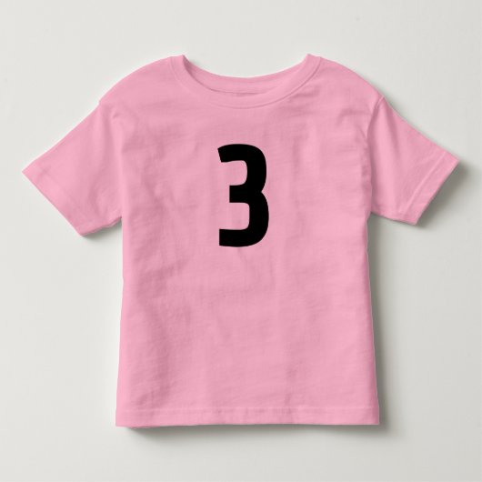 LEEFTIJD 3 DRIE JERSEY roze T-SHIRT (Voorkant)