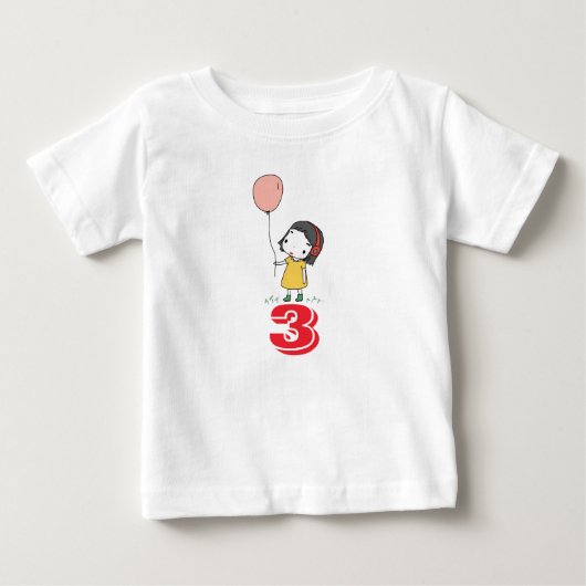 LEEFTIJD 3 (DRIE) MEISJES KINDER T-DELEN (Voorkant)