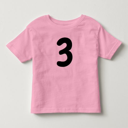 LEEFTIJD 3 PEUTER ROZE T-shirt (Voorkant)