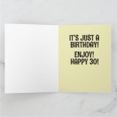 LEEFTIJD 3OTH BIRTHDAY KAART VOOR HAAR (Binnen)