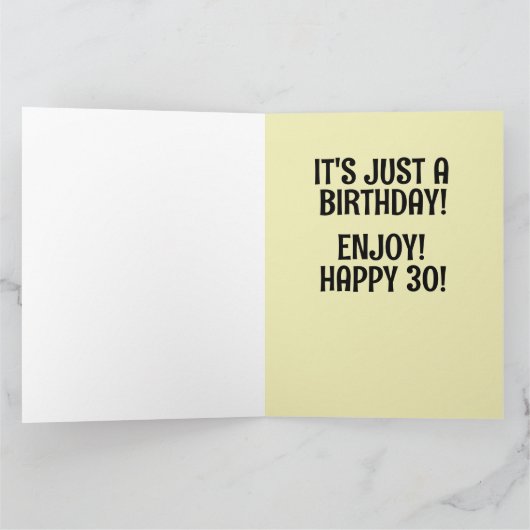 LEEFTIJD 3OTH BIRTHDAY KAART VOOR HAAR (Binnen)