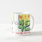 Leeftijd 42. WTF? Hoe is dat gebeurd! Koffie Mok (Voorkant rechts)