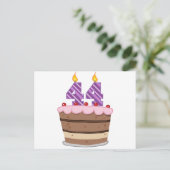 Leeftijd 44 op de Birthday Cake Briefkaart (Staand voorkant)