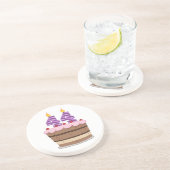 Leeftijd 44 op de Birthday Cake Zandsteen Onderzetter (Zijkant)