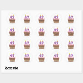 Leeftijd 47 op de Birthday Cake Ronde Sticker (Vel)