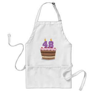 Leeftijd 48 op de Birthday Cake Standaard Schort