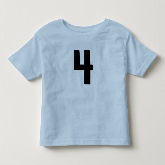 LEEFTIJD 4 VIER GRAPPIGE JERSEY T-SHIRT (Voorkant)