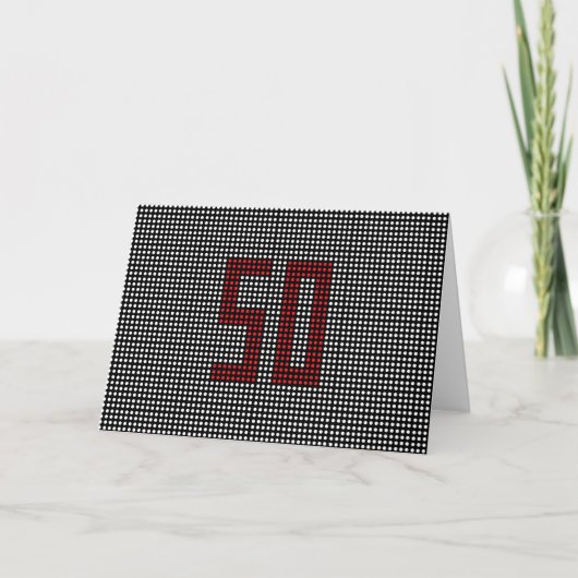Leeftijd 50 Dotty Verjaardag Kaart (Voorkant)