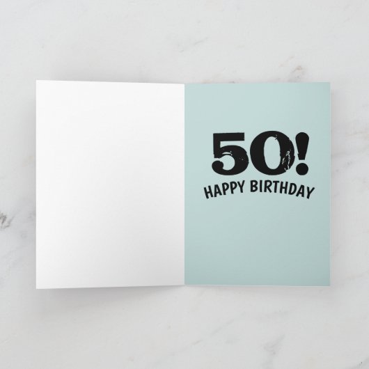 LEEFTIJD 50 FUNNY BIRTHDAY KAART (Binnen)