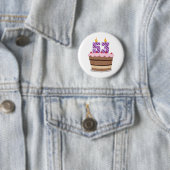 Leeftijd 53 op verjaardagstaart ronde button 5,7 cm (In situ)