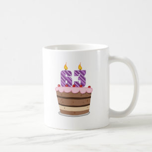 Leeftijd 63 op de Birthday Cake Koffiemok