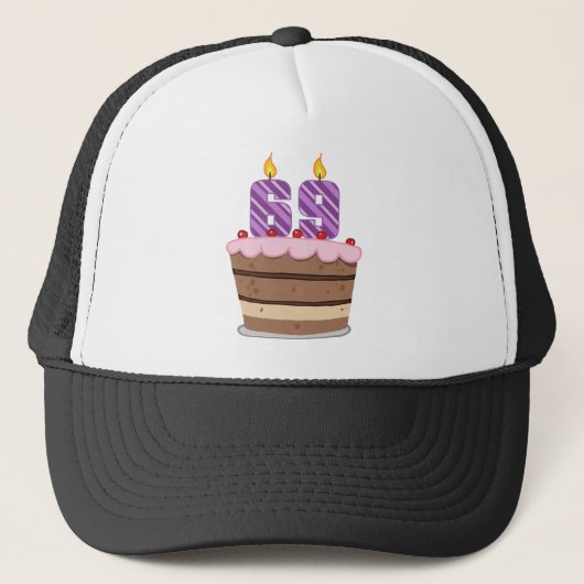 Leeftijd 69 op de Birthday Cake Trucker Pet (Voorkant)