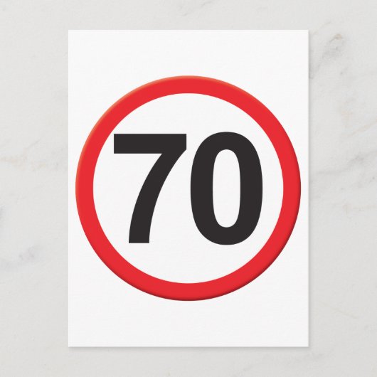 Leeftijd 70 briefkaart (Voorkant)