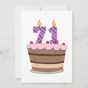 Leeftijd 70 op de Birthday Cake Kaart