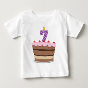 Leeftijd 7 op de Birthday Cake