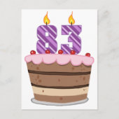 Leeftijd 83 op de Birthday Cake Briefkaart (Voorkant)