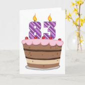 Leeftijd 83 op de Birthday Cake Kaart (Gele Bloem)