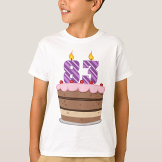 Leeftijd 83 op de Birthday Cake T-shirt