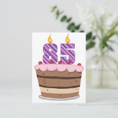 Leeftijd 85 op de Birthday Cake Briefkaart (Staand voorkant)