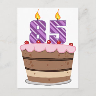 Leeftijd 85 op de Birthday Cake Briefkaart