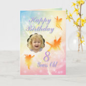 Leeftijd 8, bloem fee verjaardagskaart kaart (Gele Bloem)