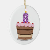 Leeftijd 8 op de Birthday Cake Keramisch Ornament (Rechts)