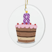 Leeftijd 8 op de Birthday Cake Keramisch Ornament (Links)