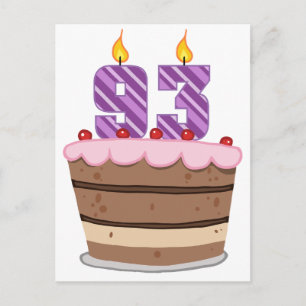 Leeftijd 93 op de Birthday Cake Briefkaart