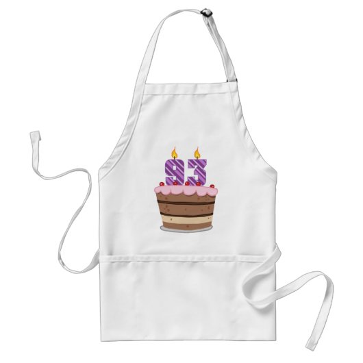 Leeftijd 93 op de Birthday Cake Standaard Schort (Voorkant)